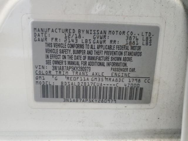 2019 NISSAN SENTRA S - 3N1AB7AP5KY280979