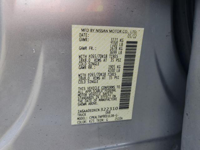 2012 NISSAN TITAN S - 1N6AA0EDXCN322310