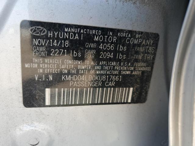 2019 HYUNDAI ELANTRA SPORT #3296222417