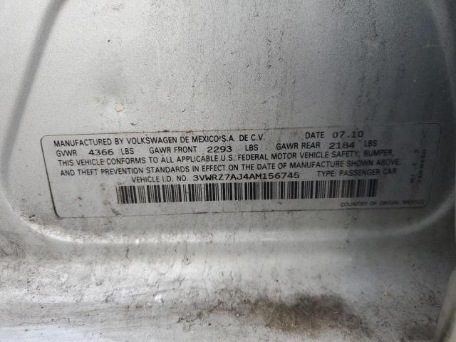 2010 VOLKSWAGEN JETTA SE - 3VWRZ7AJ4AM156745