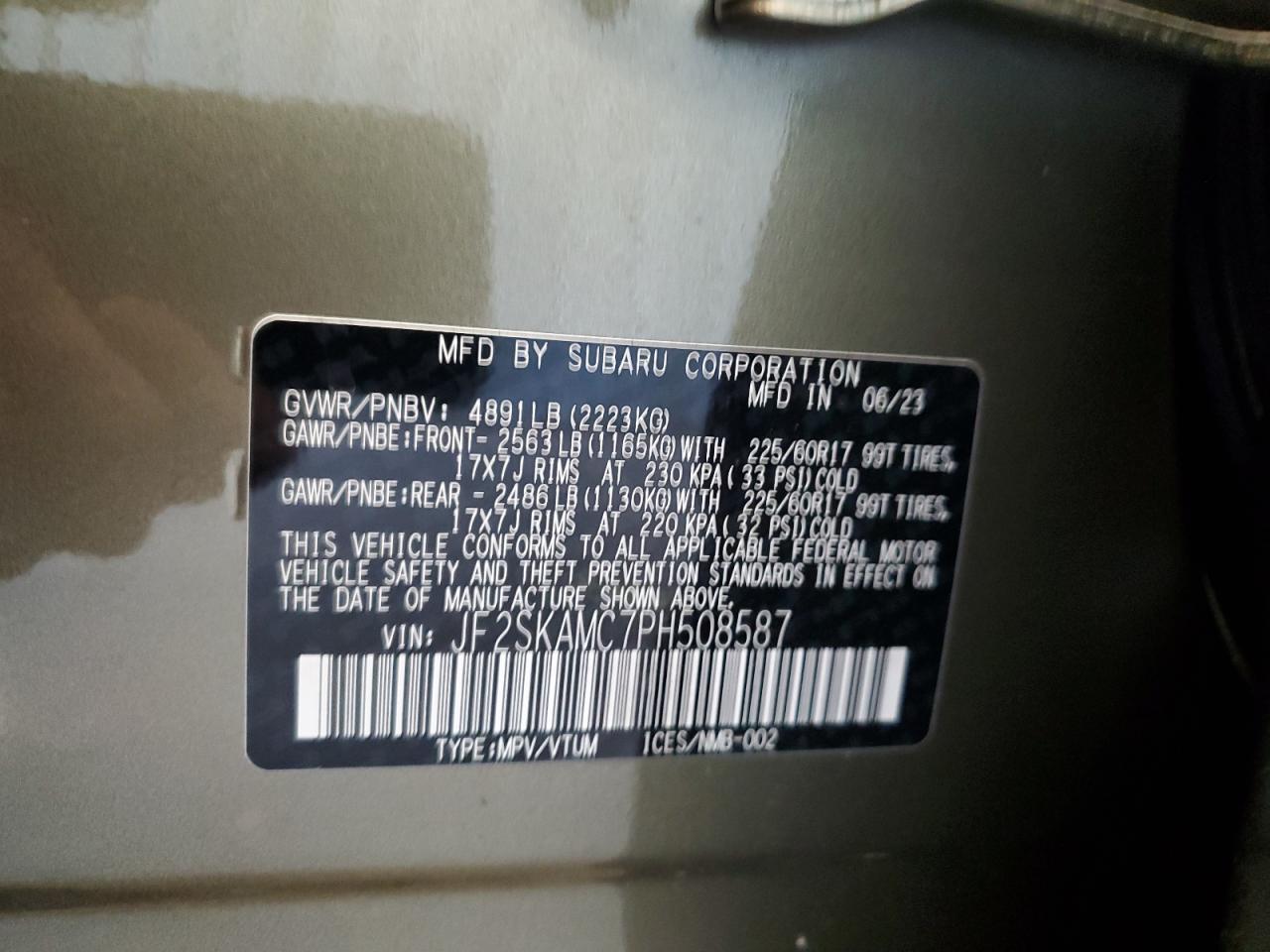 SUBARU FORESTER WILDERNESS