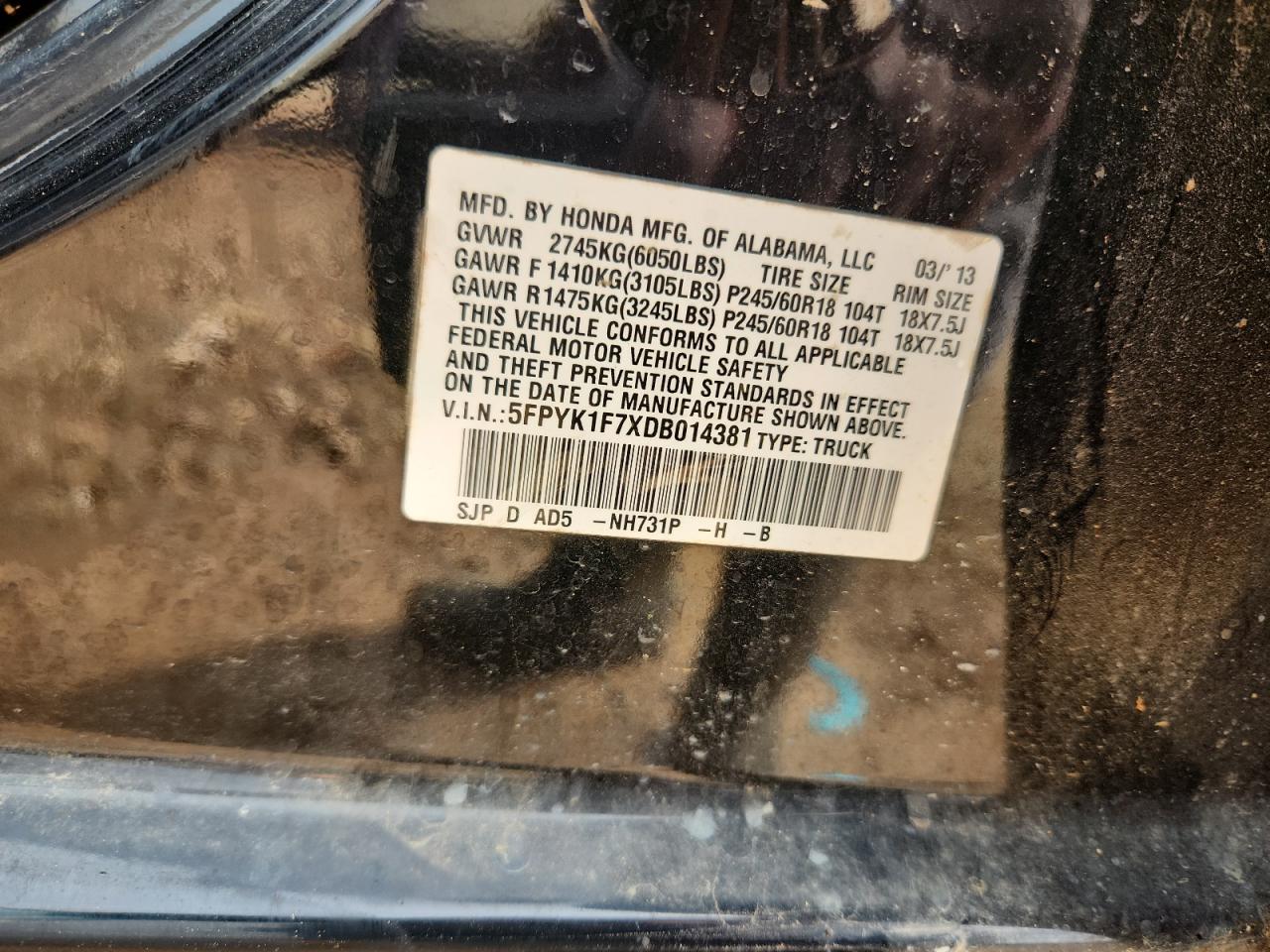 HONDA RIDGELINE SPORT