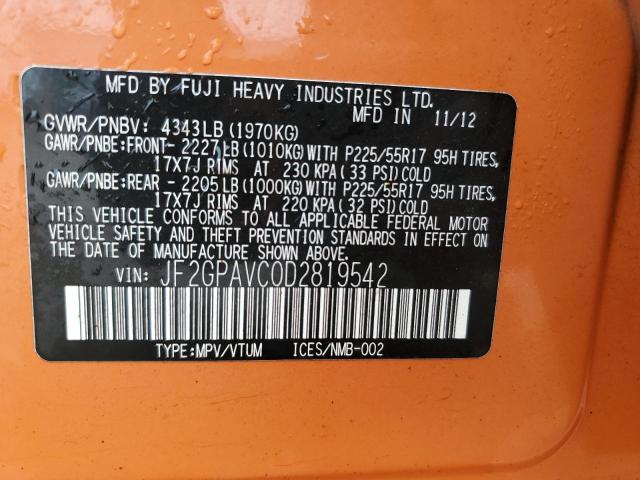 2013 SUBARU XV CROSSTR #3287815110