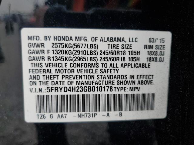 2016 ACURA MDX 5FRYD4H23GB010178