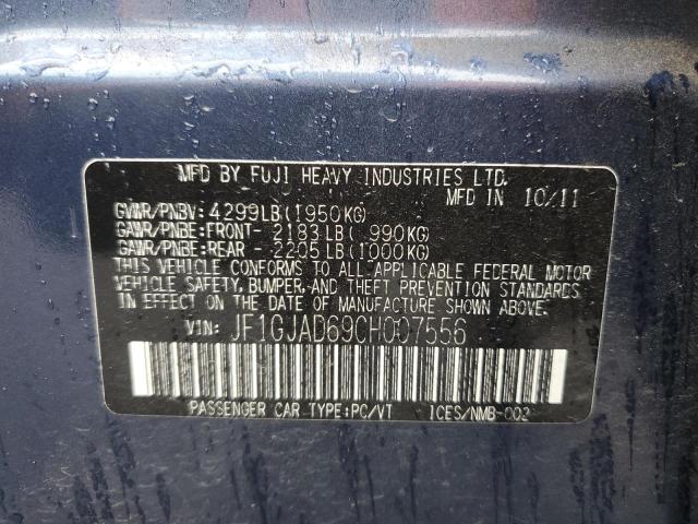 2012 SUBARU IMPREZA PR - JF1GJAD69CH007556