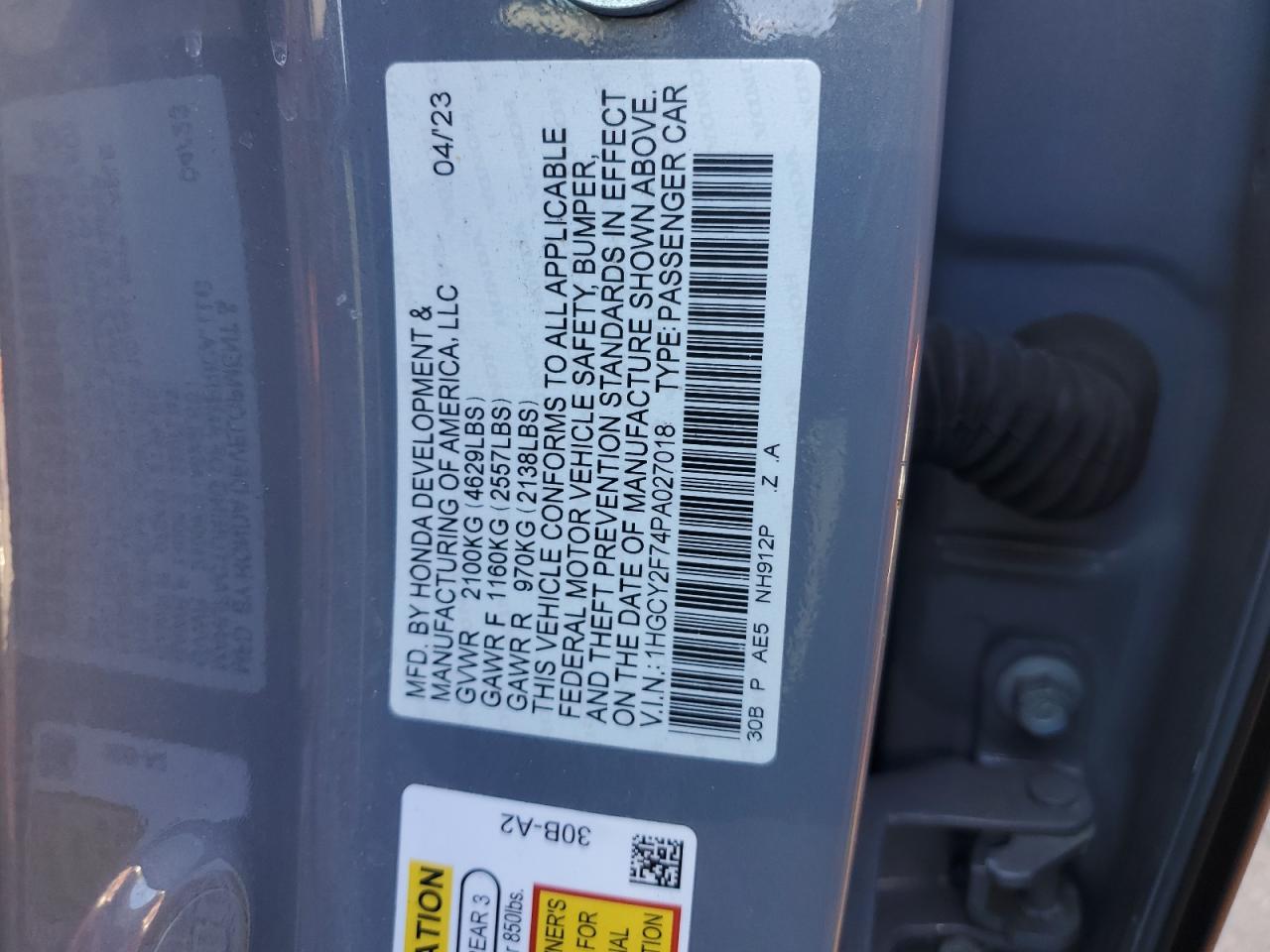 HONDA ACCORD HYBRID SPORT-L