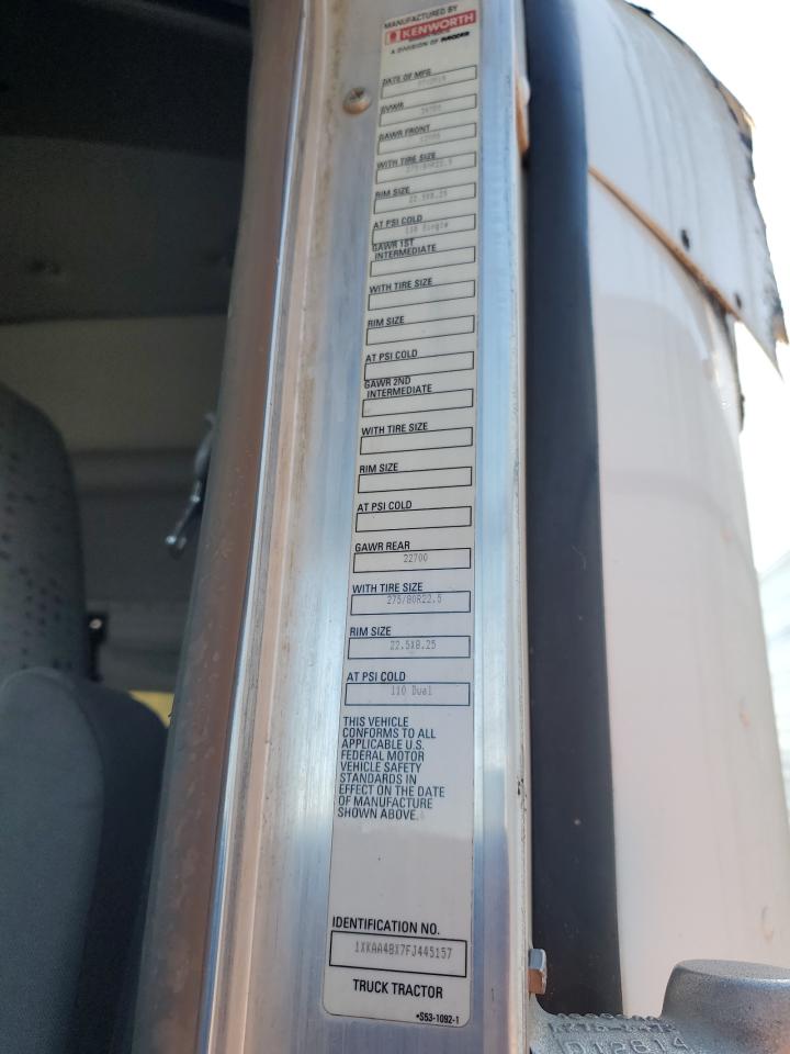 Lot #3290224210 2015 KENWORTH T600