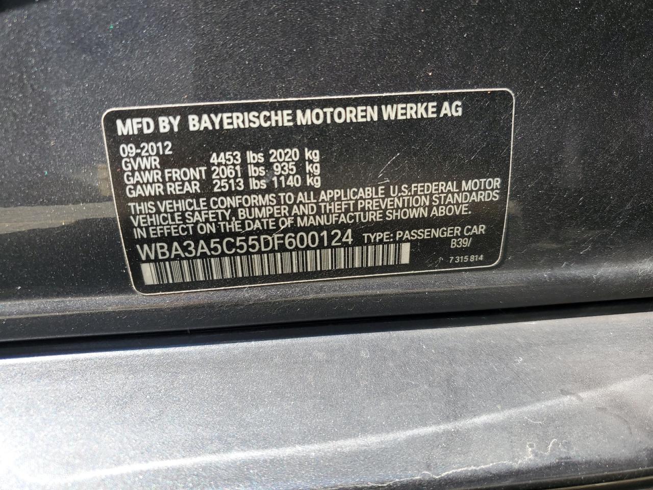 Lot #3308525508 2013 BMW 328 I