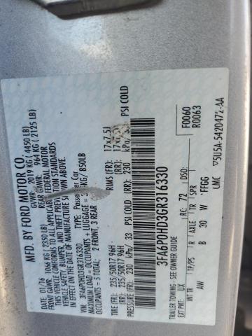 2016 FORD FUSION SE - 3FA6P0HD3GR316330