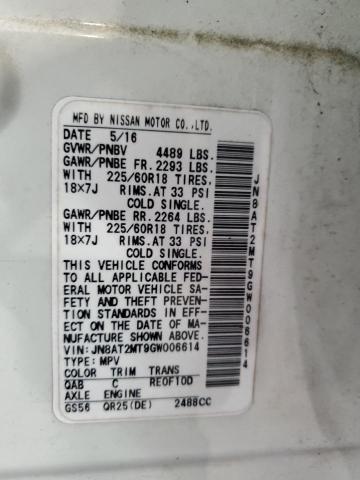 2016 NISSAN ROGUE S - JN8AT2MT9GW006614