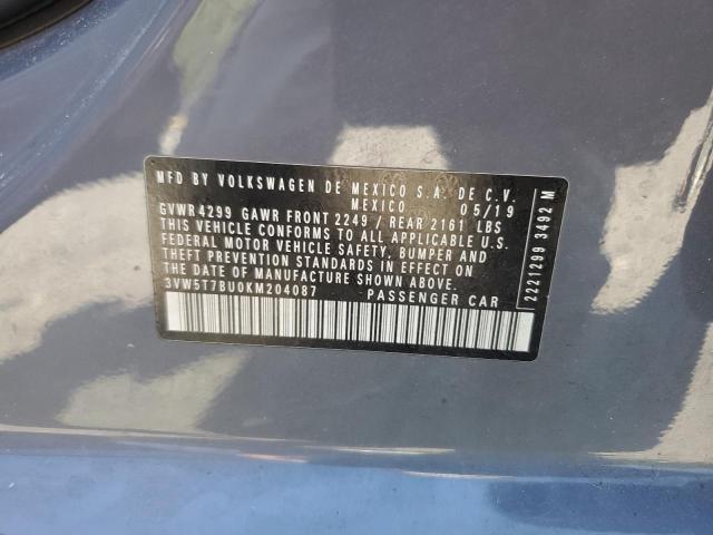 2019 VOLKSWAGEN JETTA GLI 3VW5T7BU0KM204087