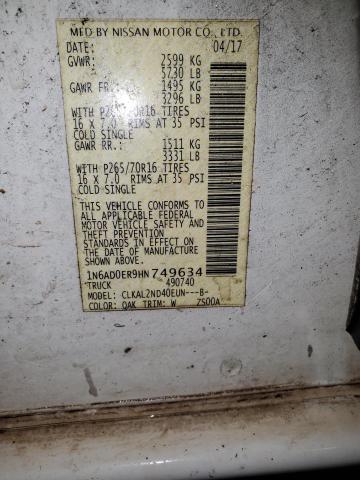 2017 NISSAN FRONTIER S - 1N6AD0ER9HN749634