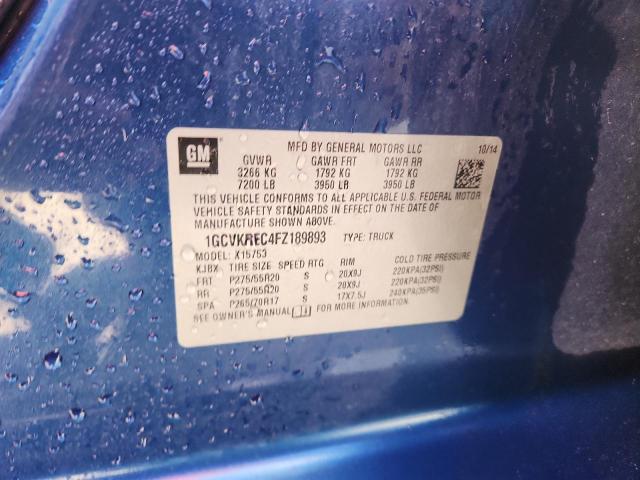 2015 CHEVROLET SILVERADO - 1GCVKREC4FZ189893