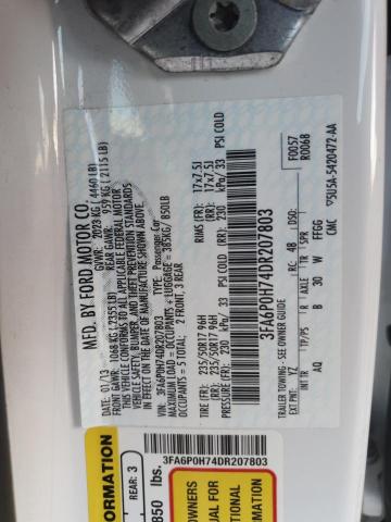 2013 FORD FUSION SE - 3FA6P0H74DR207803