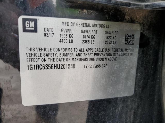 2017 CHEVROLET VOLT LT 1G1RC6S56HU201540