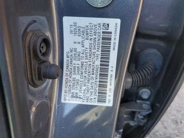 2019 HONDA CIVIC LX - 2HGFC2F61KH595823