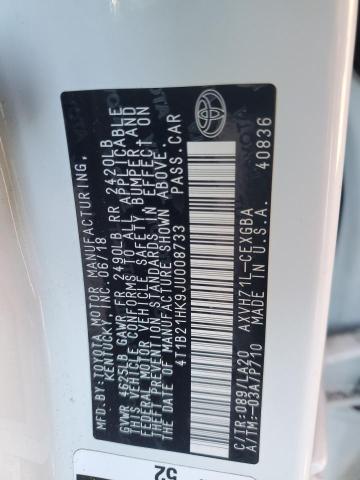 2018 TOYOTA CAMRY HYBR 4T1B21HK9JU008733