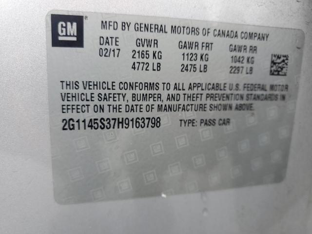 2017 CHEVROLET IMPALA PRE 2G1145S37H9163798