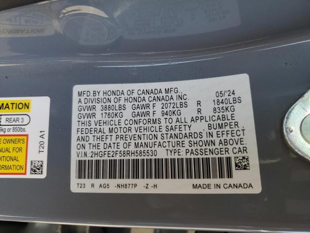 2024 HONDA CIVIC SPOR - 2HGFE2F58RH585530