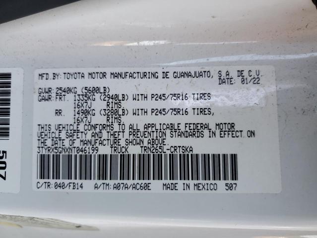 2022 TOYOTA TACOMA ACC #3279561302