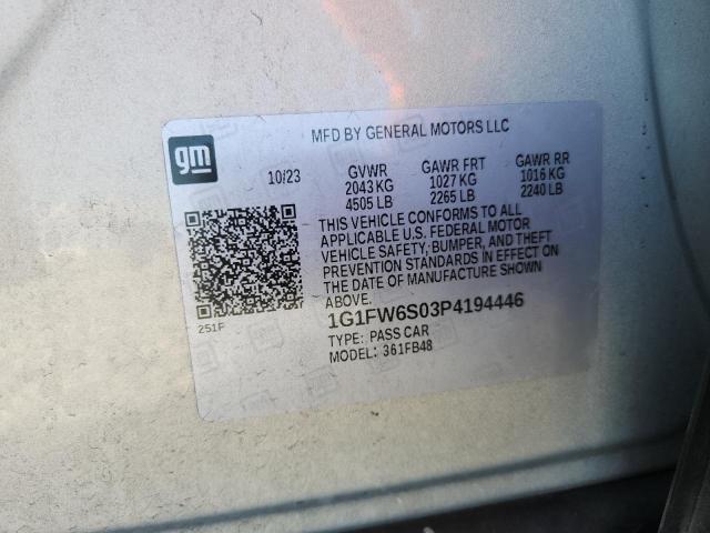 2023 CHEVROLET BOLT EV 1L 1G1FW6S03P4194446