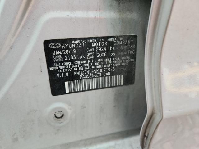 2019 HYUNDAI ELANTRA SE - KMHD74LF9KU871975