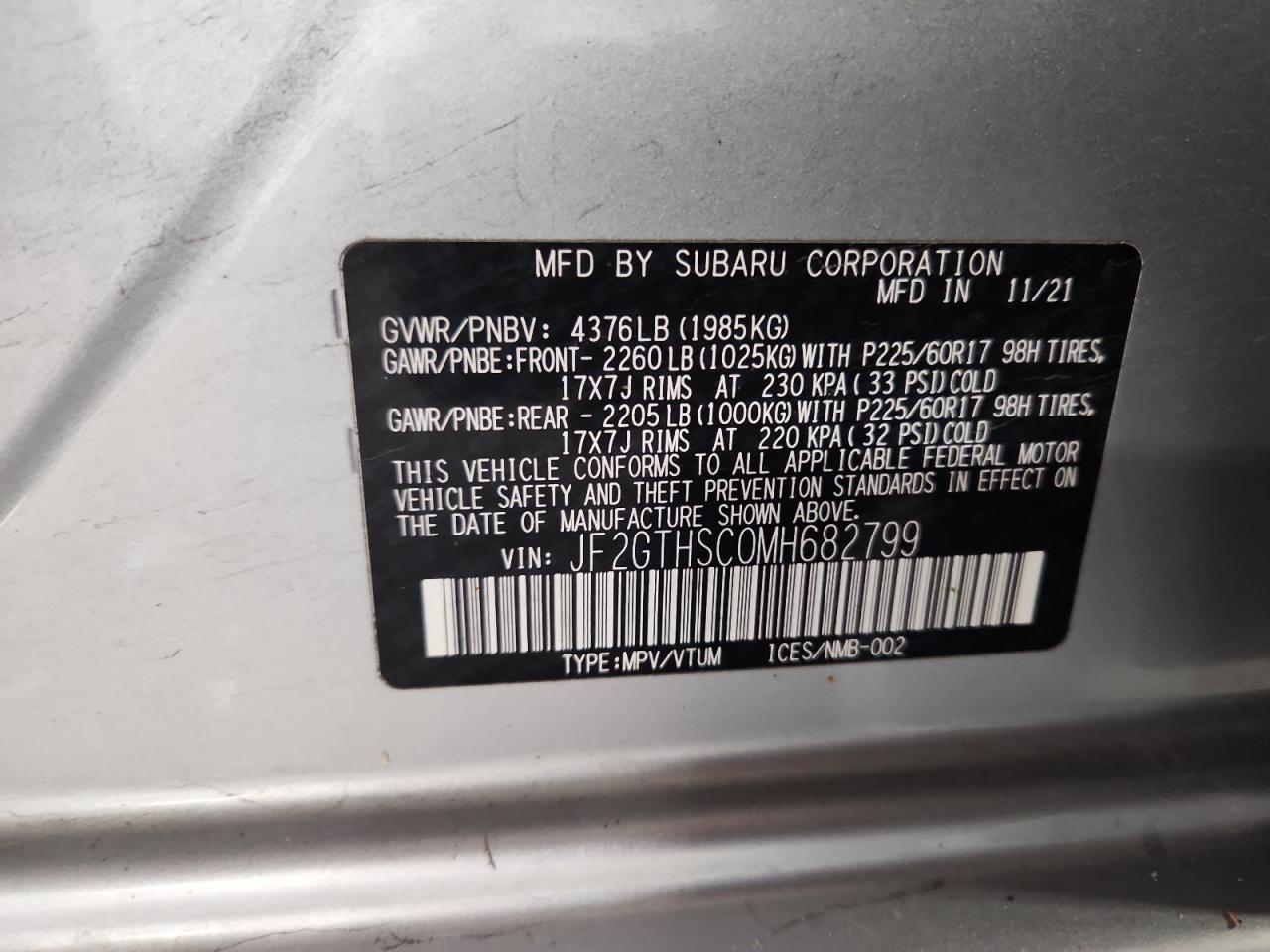 SUBARU CROSSTREK SPORT