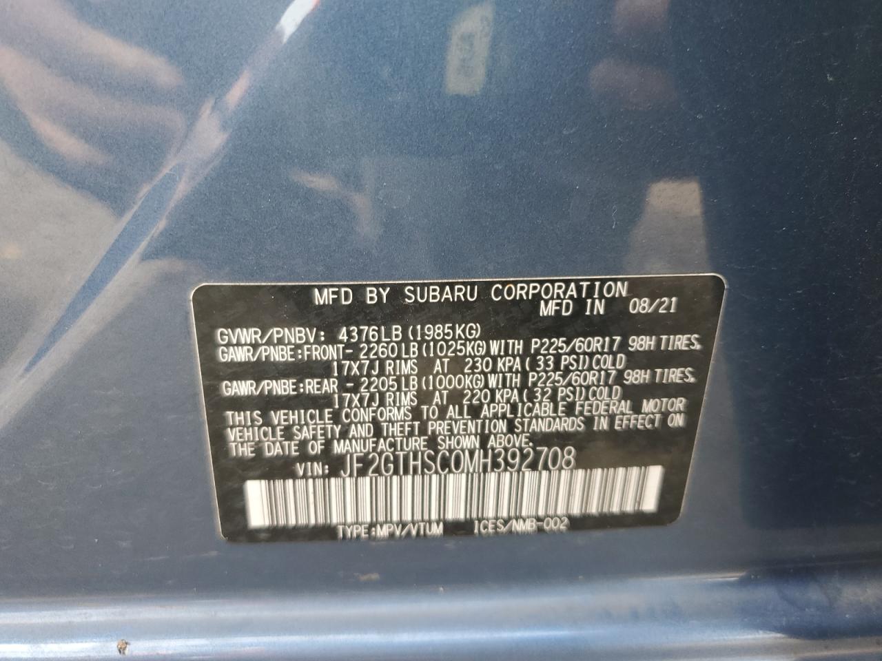 SUBARU CROSSTREK SPORT