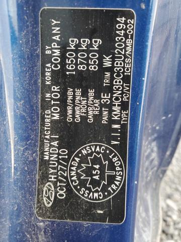 2011 HYUNDAI ACCENT SE - KMHCN3BC3BU203494