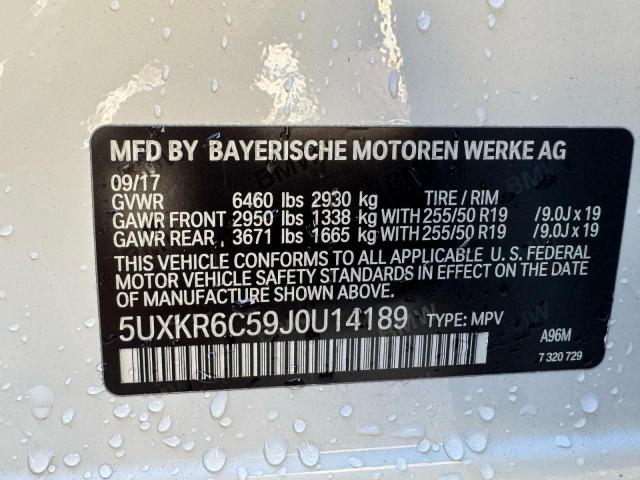 2018 BMW X5 XDRIVE5 5UXKR6C59J0U14189