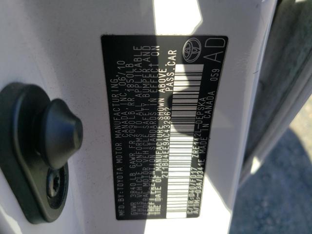 2010 TOYOTA COROLLA BA - 2T1BU4EE9AC432862