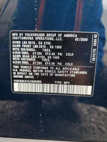 2020 VOLKSWAGEN ATLAS SE 1V2LR2CA1LC505355