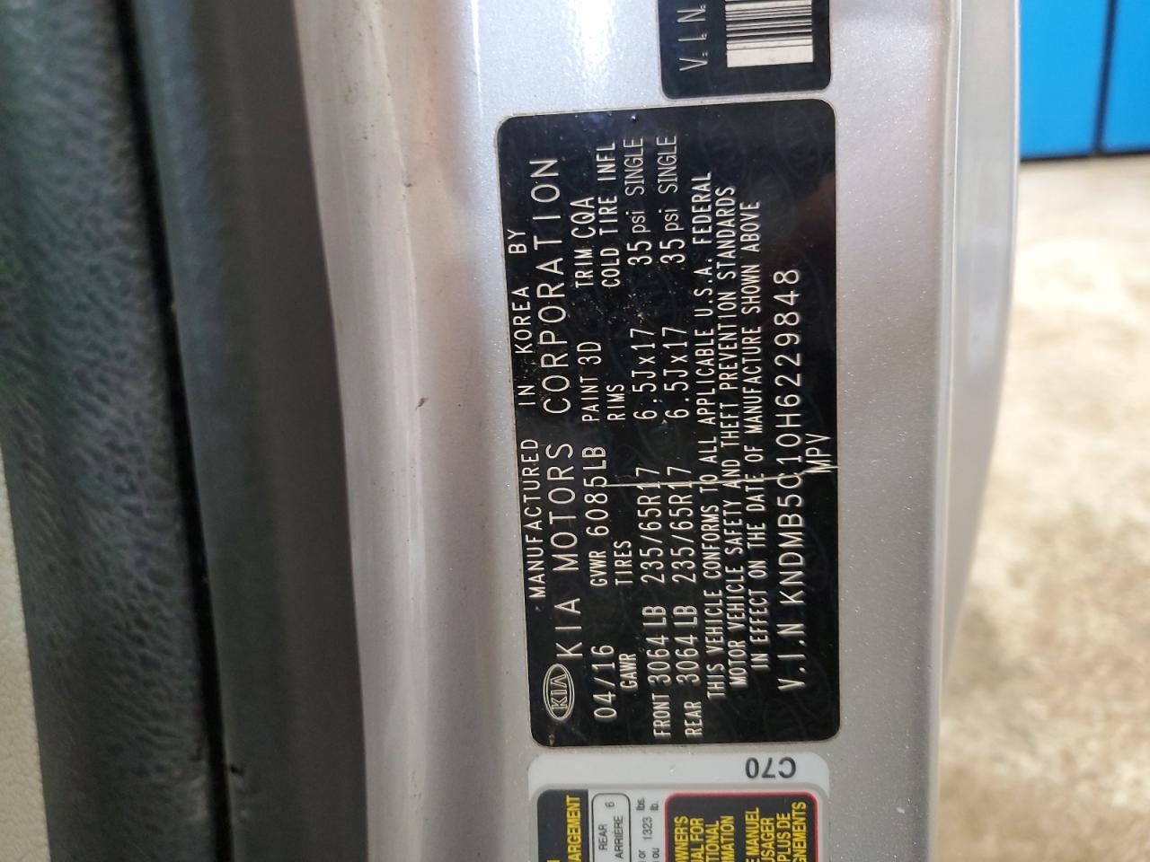 Lot #3274703786 2017 KIA SEDONA LX