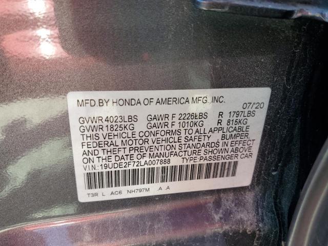 2020 ACURA ILX PREMIU 19UDE2F72LA007888