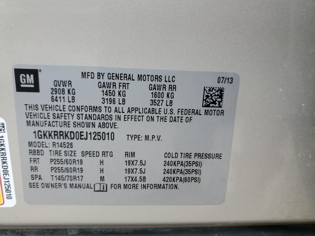 2014 GMC ACADIA SLT - 1GKKRRKD0EJ125010