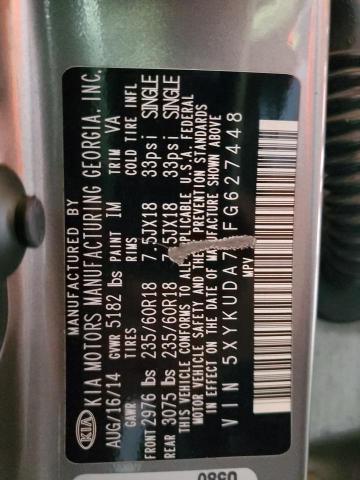 2015 KIA SORENTO EX - 5XYKUDA76FG627448