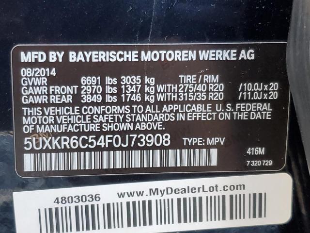 2015 BMW X5 XDRIVE5 5UXKR6C54F0J73908