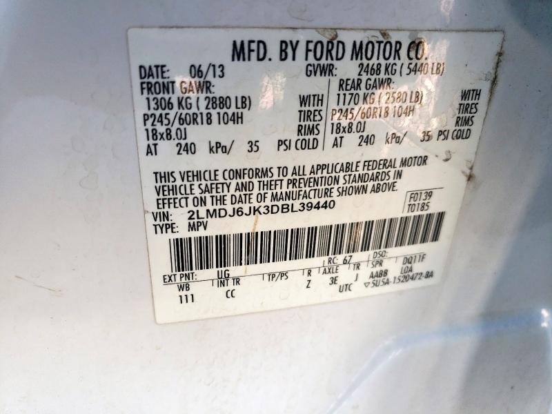 2013 LINCOLN MKX - 2LMDJ6JK3DBL39440