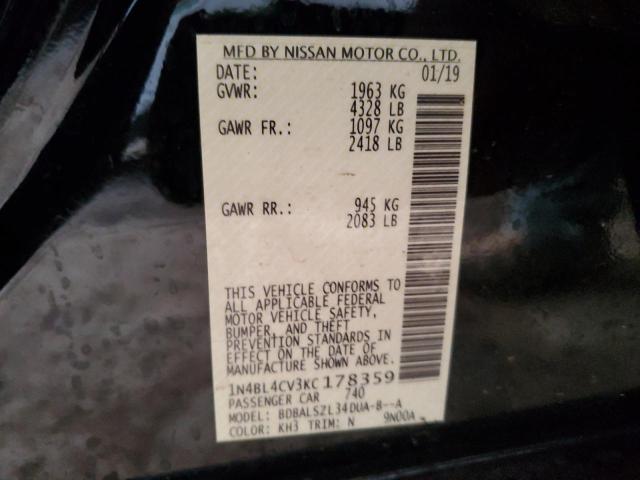 2019 NISSAN ALTIMA SR #3293512440