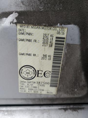 2016 NISSAN ALTIMA 2.5 - 1N4AL3AP7GN387500