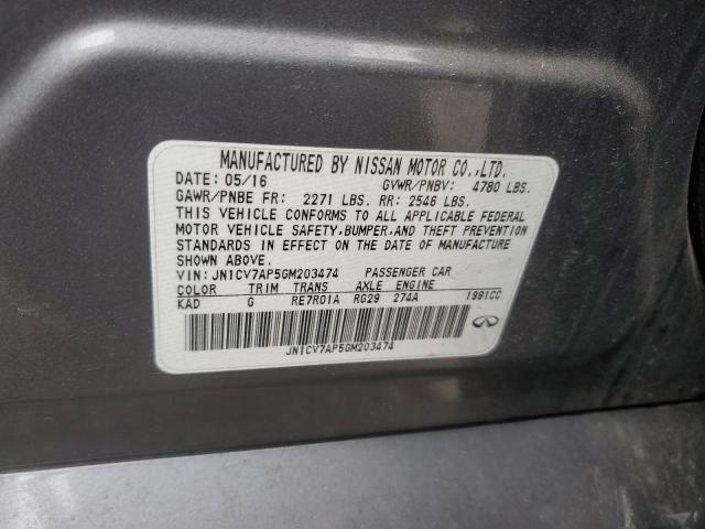 2016 INFINITI Q50 BASE JN1CV7AP5GM203474