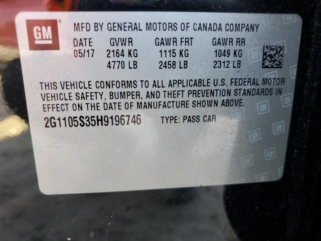 2017 CHEVROLET IMPALA LT 2G1105S35H9196746