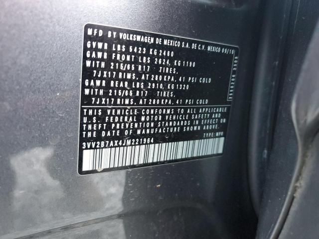 2018 VOLKSWAGEN TIGUAN SE - 3VV2B7AX4JM221964