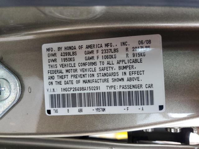 2008 HONDA ACCORD LXP #3285568296