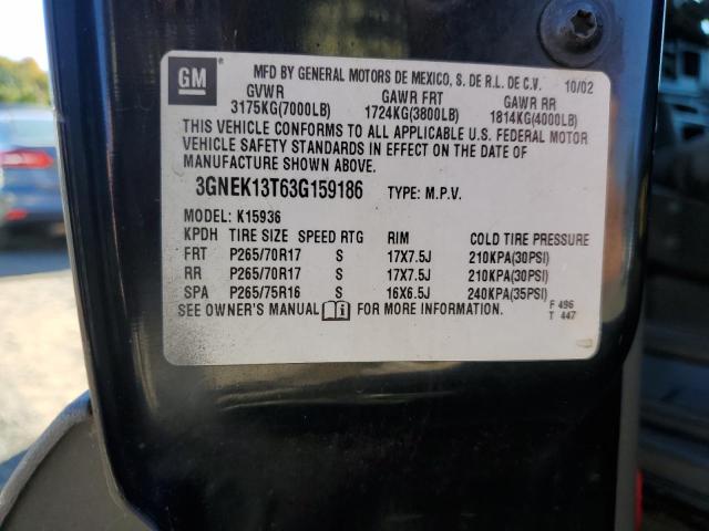 2003 CHEVROLET AVALANCHE #3261289936