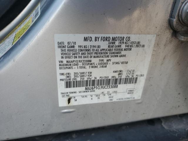 2018 FORD ECOSPORT SES MAJ6P1CL9JC233088