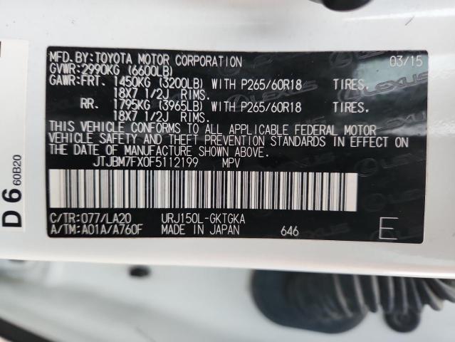 2015 LEXUS GX 460 #3281750951