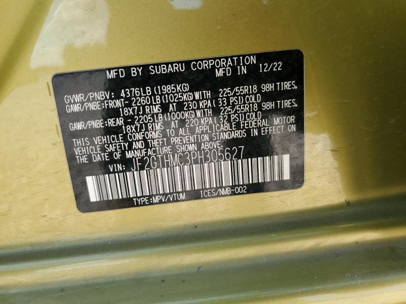 2023 SUBARU CROSSTREK - JF2GTHMC3PH305627