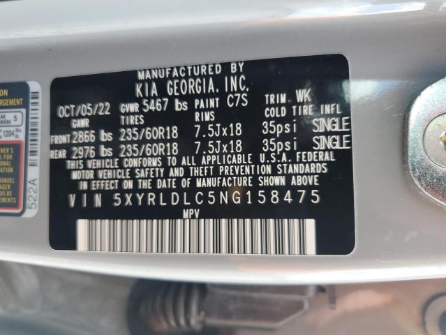 2022 KIA SORENTO S - 5XYRLDLC5NG158475