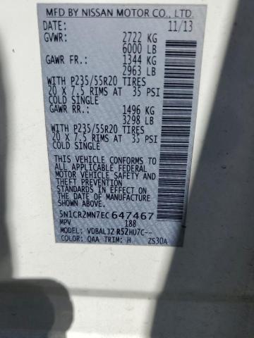 2014 NISSAN PATHFINDER - 5N1CR2MN7EC647467